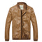 Chaqueta de Cuero Slim Fit Estilo Coreano para Hombre