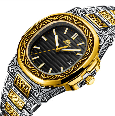 Reloj Hombre Cuarzo Tallado Loro Calendario Luminiscente - Image 53