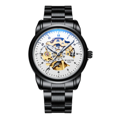 Reloj Mecánico de Cuero para Hombre Resistente al Agua con Esfera Luminosa - Image 8