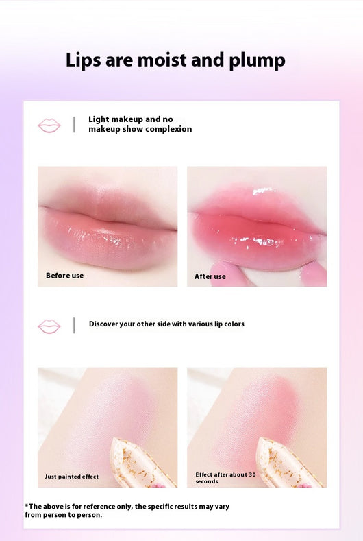 Labial Gel Cambia Color con Flores - Hidratación Duradera sin Transferencia - Image 7