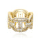 Electroplated Zircon Hip-hop Men's Ring Dorado 7