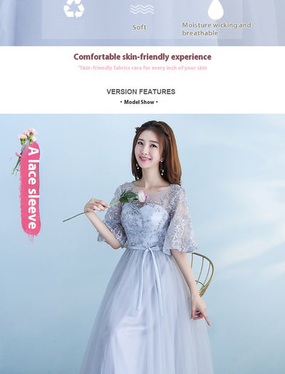 Vestido Largo Azul para Damas de Honor - Elegancia para Bodas y Eventos - Image 21