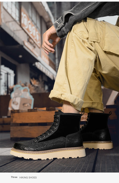 Botas de Trabajo Altas Estilo Británico para Hombre - Image 13