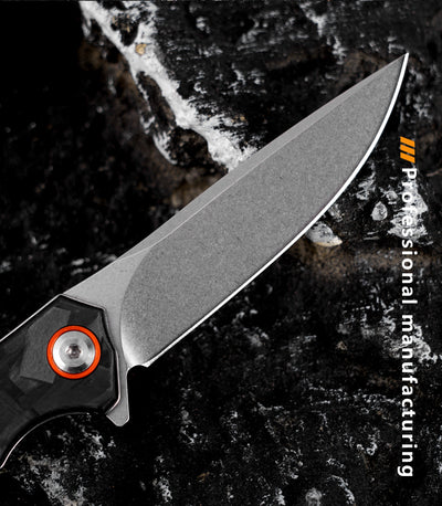 Cuchillo de Acero D2 con Fibra de Carbono para Camping y Aventura - Image 5