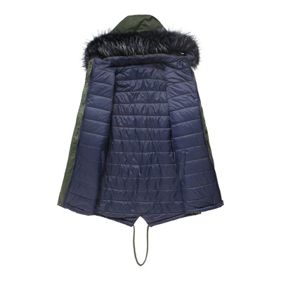 Parka Acolchada con Cuello de Piel Desmontable Reversible - Image 21