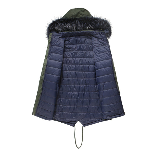 Parka Acolchada con Cuello de Piel Desmontable Reversible - Image 21