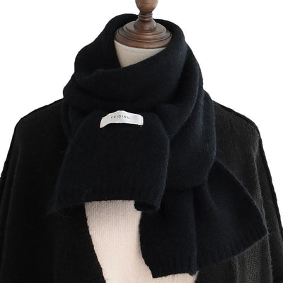 Bufanda Cálida de Color Liso para Mujer - Otoño e Invierno - Image 5
