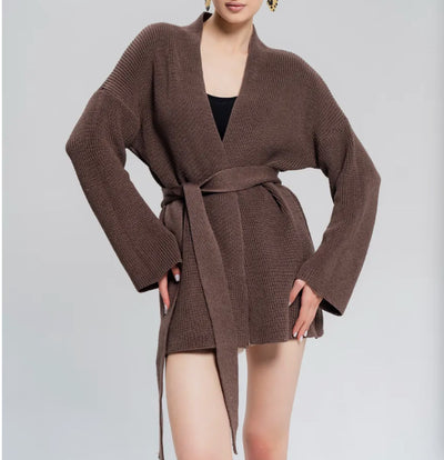 Cardigan Tejido de Cachemira con Cinturón Integrado - Image 30