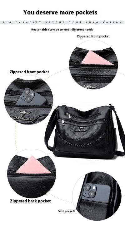 Bolso de Hombro de Cuero Suave para Mujer - Capacidad Extra Grande - Image 10