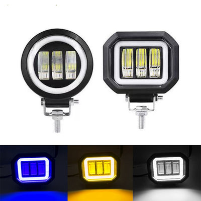 Faro Auxiliar LED con Ojo de Ángel para Motocicletas y Vehículos Todo Terreno - Image 10