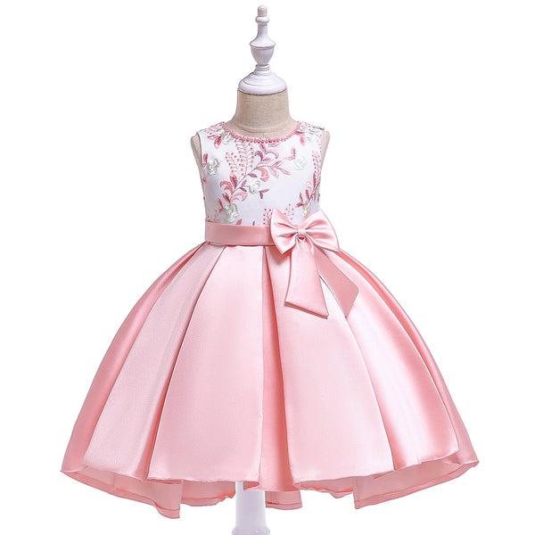 Vestido Infantil de Satén Twill Premium para Niñas