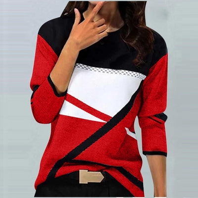Camiseta Manga Larga a Rayas Cuello Redondo - Image 16
