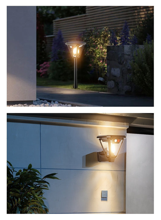Lámpara Solar de Pared para Jardín con Toma de Corriente - Image 8