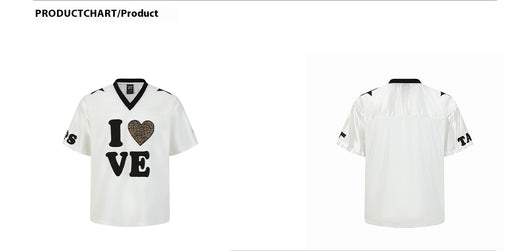 Playera Mujer Cuello V Leopardo con Splicing - Manga Corta - Image 8