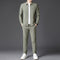Conjunto de Dos Piezas para Hombre: Cardigan con Cierre y Pantalones Trendy Otoño