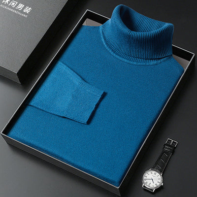 Suéter Cuello Alto para Hombre - Abrigo Básico Invierno Colores Sólidos - Image 3