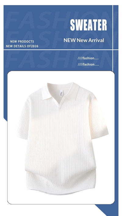Camisa Casual Slim Fit Cuello Solapa Manga Corta Hombre - Image 17