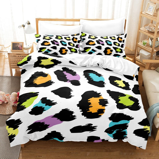 Juego de Edredón y Almohadas Estampado Textura Pelaje Animal - Image 9