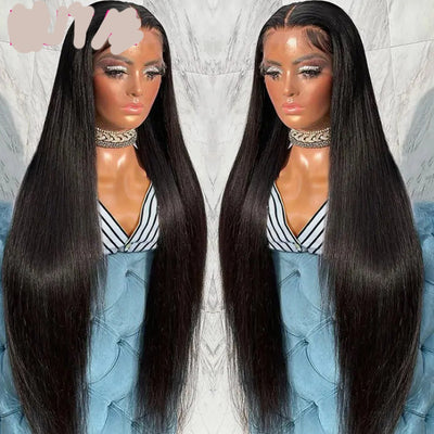 Peluca Lace Wig Cabello Natural Liso Negro Largo Medio - Image 3
