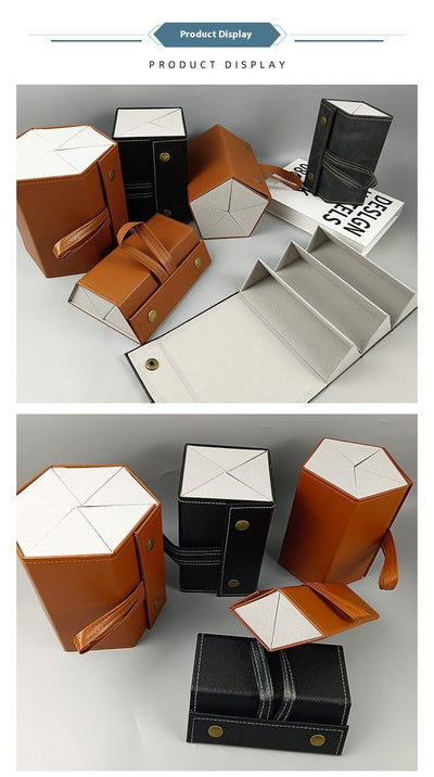 Estuche Multiseccional para Gafas en Cuero - Organizador Plegable - Image 35