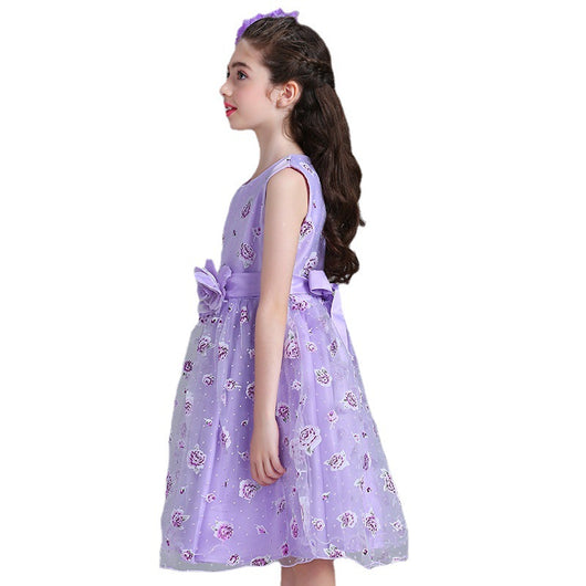Vestido Tank Top Niña con Estampado Digital y Efecto Puffed - Image 4