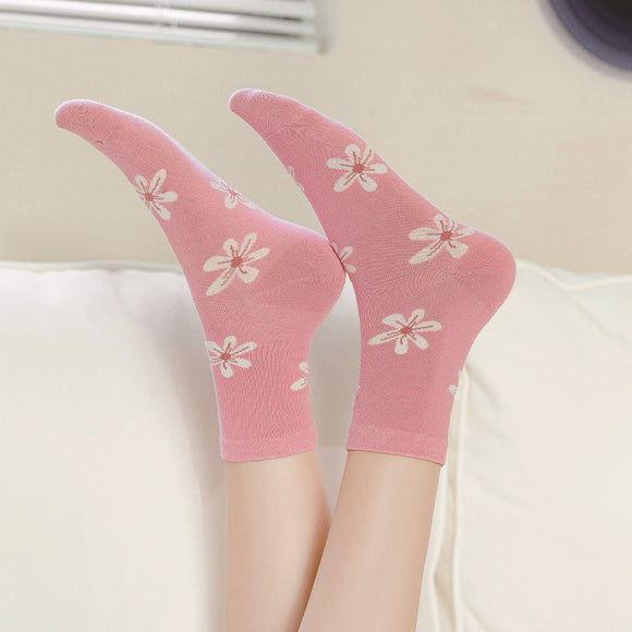 Calcetines Japoneses con Diseño Floral Kawaii para Mujer