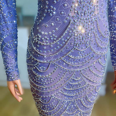 Vestido Lila con Hombros Reforzados - Corte Elegante y Cómodo - Image 5
