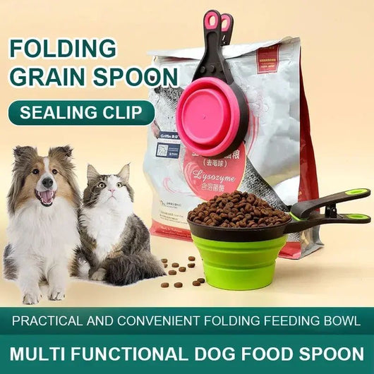 Comedero Plegable de Silicona para Perros y Gatos con Almacenamiento Integrado - Image 2