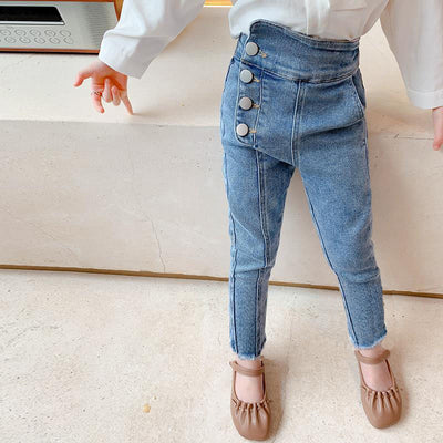 Pantalón Vaquero Talle Alto Coreano Elástico Estilo Occidental para Mujer - Image 7