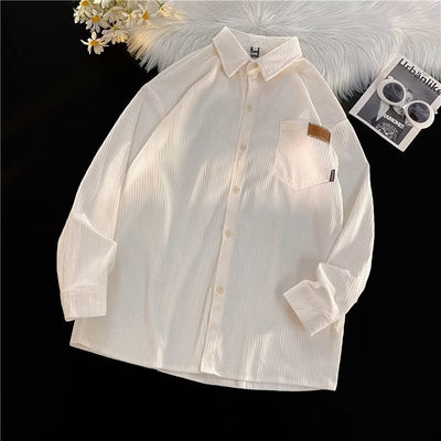 Chamarra Oversize Retro Americana Unisex para Parejas - Estilo Boyfriend - Image 3