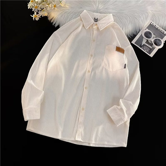 Chamarra Oversize Retro Americana Unisex para Parejas - Estilo Boyfriend - Image 3