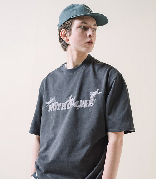 Camiseta Suelta Estampada de Manga Corta y Cuello Redondo - Image 3