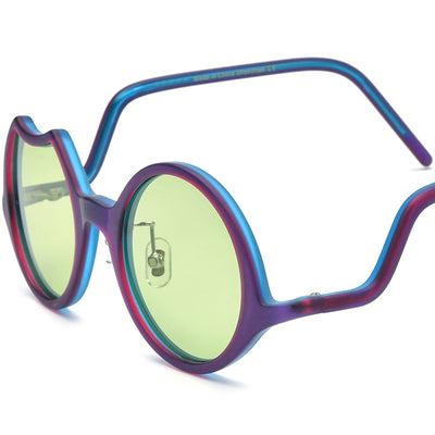 Gafas de Sol Unisex Bicolor con Diseño Irregular Mate - Image 6