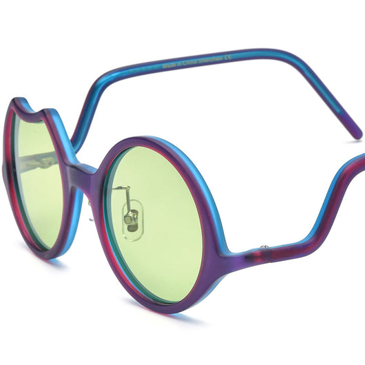 Gafas de Sol Unisex Bicolor con Diseño Irregular Mate - Image 6