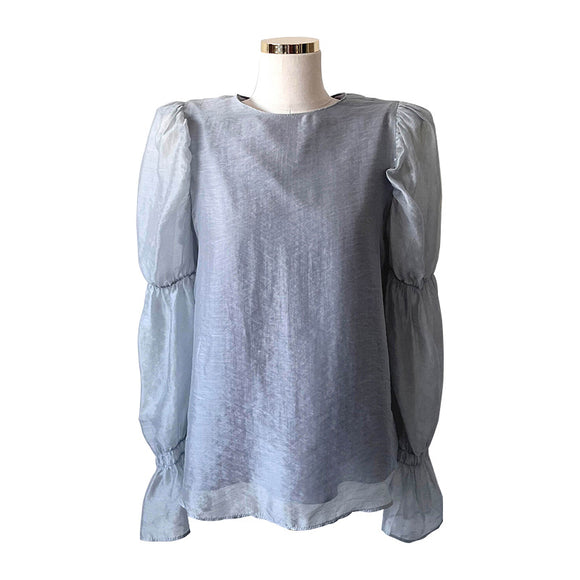 Blusa Romántica Elegante con Mangas Volantes Estilo Francés para Mujer