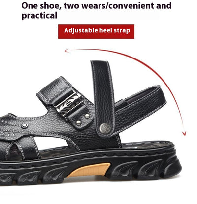 Sandalias Pantuflas Casuales de Cuero Genuino con Suela Antideslizante - Image 11