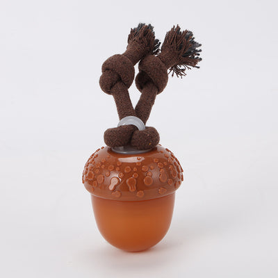 Orange pumpkin-shaped dog toy with a knotted rope, designed for outdoor training and interactive play. - Image 9