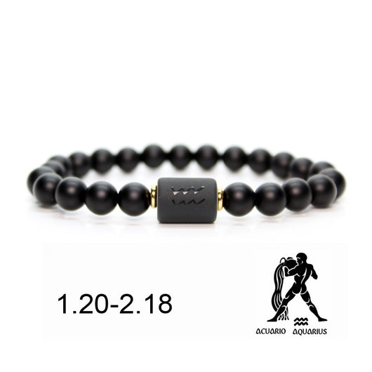Pulsera de Piedra Natural Ágata Negra Mate para Hombre - Image 14
