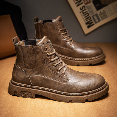 Botas Martin de Cuero para Hombre - Estilo Retro Versátil - Image 3