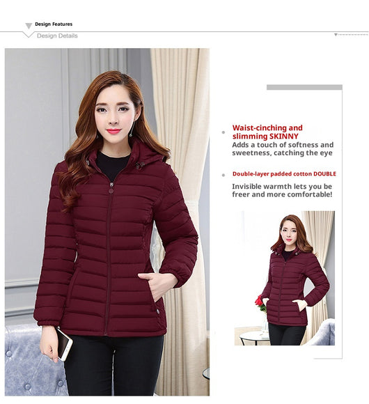 Chaqueta Acolchada de Plumas para Mujer Talla Grande Corte Slim - Image 8
