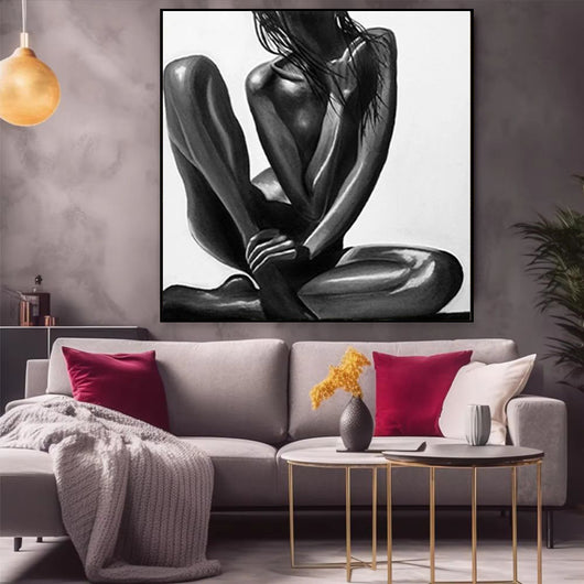 Cuadro Abstracto Mujer Africana Moderna - Lienzo Óleo Decorativo para Hogar - Image 3