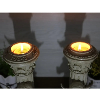 Set de 2 Candelabros Retro Ángel Cupido en Mármol - Image 12