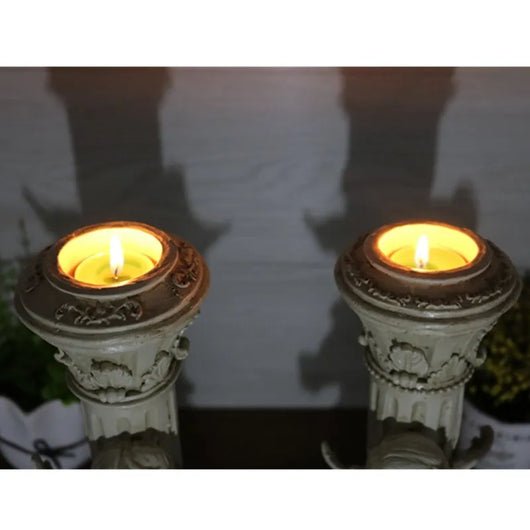 Set de 2 Candelabros Retro Ángel Cupido en Mármol - Image 12