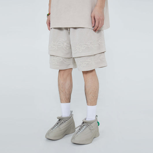 Shorts Hip Hop de Dos Piezas Desmontables para Hombre - Image 7