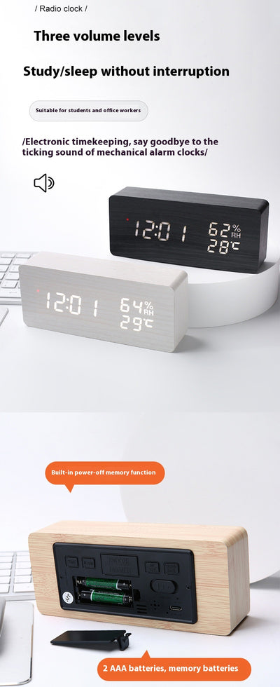 Reloj Digital LED con Control Remoto, Temperatura y Humedad - Image 15