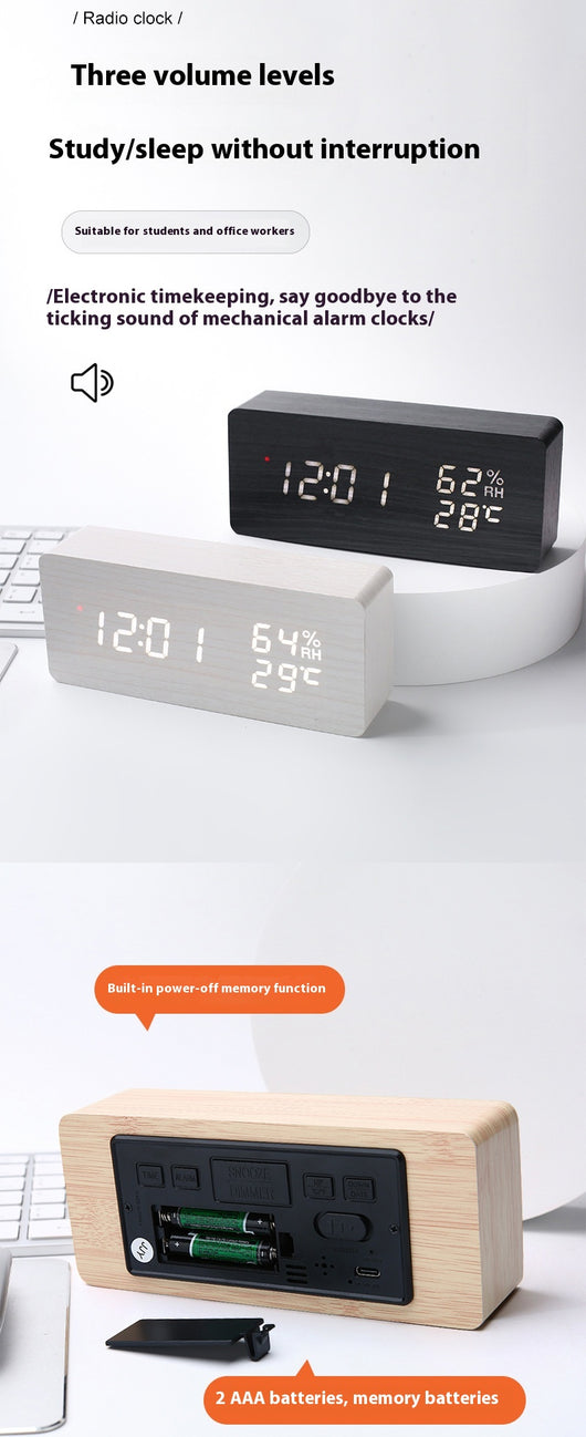 Reloj Digital LED con Control Remoto, Temperatura y Humedad - Image 15
