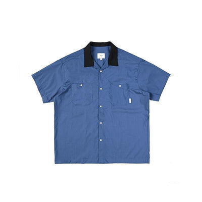 Camisa Casual Manga Corta con Cuello Combinado para Hombre - Image 10