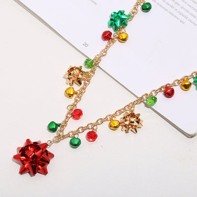 Conjunto de Collar Navideño con Flores en Colores Vibrantes - Image 5