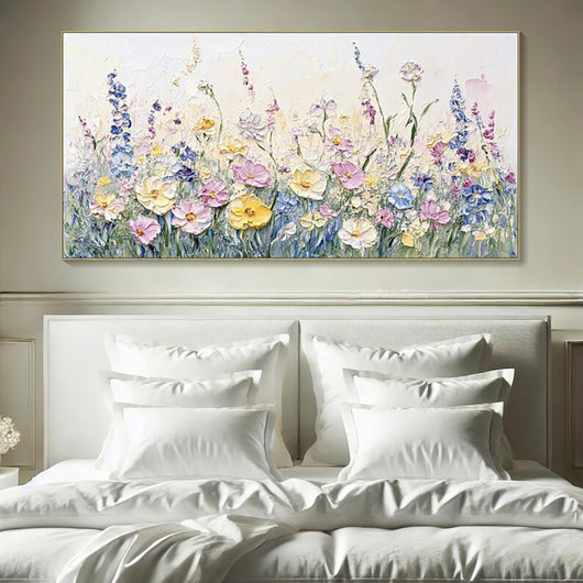 Cuadro Decorativo Flores 3D con Técnica Paleta - Arte Moderno para Sala de Estar - Image 4