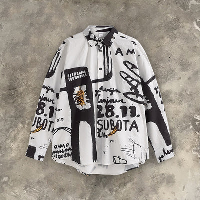 Playera de Diseño Graffiti Pintado a Mano - Colección Otoño Invierno